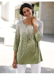 Inspirationen Damen Print-Shirt "Tunikashirt", bunt, Gr. 36, geblümt, gemustert, bedruckt, mehrfarbig, 95% Viskose, 5% Elasthan, Shirts