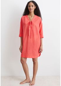 Marc O'Polo MARC O'POLO Damen Strandkleid, orange, casual, Gr. XS, unifarben, Web, Obermaterial: 100% Polyester, Kleider, leichtes Tunikakleid, seitliche