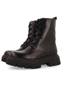 Gioseppo Kinder Schnürstiefel "GARTNESS", Gr. 36, schwarz, Leder, modisch, Schuhe, Plateustiefel, Chunky Boots, Winterstiefel mit Blockabsatz