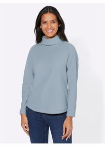 Classic Basics Damen Fleeceshirt "Fleece-Shirt", blau, Gr. 46, unifarben, 100% Polyester, Shirts