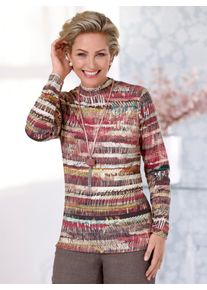 CLASSIC Damen Stehkragenshirt "Shirt", bunt, Gr. 46, gemustert, mehrfarbig, 100% Polyester, Shirts