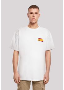 F4NT4STIC Herren T-Shirt "Spain Spanien Flagge", weiß, casual, Gr. 5XL, Obermaterial: 100% Baumwolle, Shirts, Print