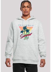 F4NT4STIC Herren Kapuzenpullover "California Palmen Retro", grau, casual, Gr. XL, Obermaterial: 65% Baumwolle, 35% Polyester, Pullover, Premium