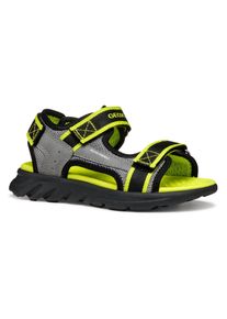 Geox Kinder Sandale "J SANDAL AIRADYUM BO", Gr. 24, grau, Textil, Synthetik, sportlich, Schuhe, Trekking Sandale, Sommerschuh, Klettschuh mit
