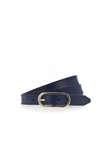 Tamaris Damen Ledergürtel, blau, casual,feminin,modisch, Gr. 95, unifarben, Rindsleder, Gürtel, Schmale Schließe, leicht genarbte Oberfläche, 2 cm