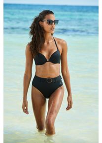 s.Oliver Damen Push-Up-Bikini-Top "Rome", schwarz, Gr. 34, unifarben, Microfaser, Polyamid, Bikini-Oberteile, in verschiedenen Unifarben