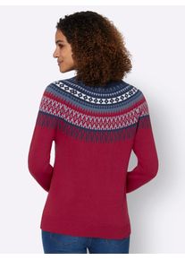 Casual Looks Damen Norwegerpullover "Pullover", bunt, Gr. 36, gemustert, mehrfarbig, 100% Baumwolle, Pullover