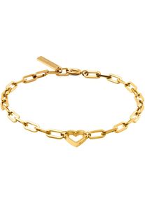 Damen Armband "Schmuck Geschenk Edelstahl Armkette Herz, LJ-0343-B-20, LJ-0344-B-20", Edelstahl, gold, Liebeskind Berlin, Edelstahl, Armbänder