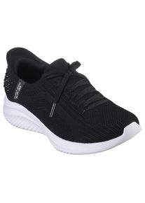 Skechers Damen Slip-On Sneaker "ULTRA FLEX 3.0-SHINING GLITZ", Gr. 38, schwarz, Textil, Glitzer, sportlich, Schuhe, Komfortschuh, Slipper, Sneaker