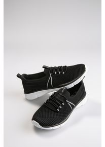 ANISTON SHOES Damen Slip-On Sneaker, Gr. 37, schwarz, Textil, modisch, Schuhe, Freizeitschuh, Halbschuh, Schnürschuh - NEUE KOLLEKTION