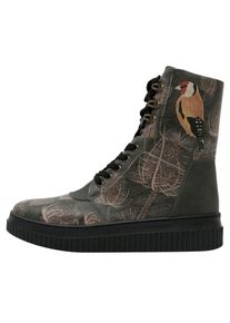 DOGO Damen Schnürboots "Future Boots Goldfinch Damen Boots / Female", Gr. 36, grau, Lederimitat, Schuhe, Vegan