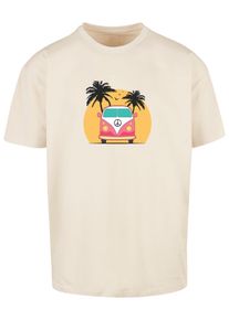 Merchcode Herren T-Shirt "Merchcode Herren Summer - Van Heavy Oversize Tee", beige, casual, Gr. S, bedruckt, 100% Baumwolle, Shirts