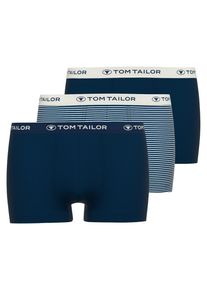 Tom Tailor Herren Boxershorts "Buffer", Gr. 7632 blau, mittel, ringel, Single Jersey, Obermaterial: 95% Baumwolle, 5% Elasthan, Unterhosen, mit