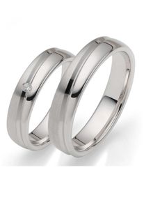 Firetti Trauring "Schmuck Geschenk Hochzeit Ehering "LIEBE"", 50,mit Zirkonia, Silber 925 (Sterlingsilber), 5mm, silber, Silber 925 (Sterlingsilber),