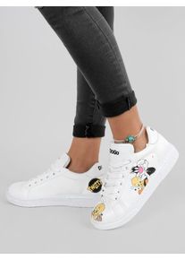 DOGO Damen Sneaker "Ace Sneakers Best Of Tweety And Sylvester Damen Sneaker / Female", Gr. 37, weiß, Lederimitat, casual, Schuhe, Vegan