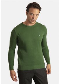 Herren Strickpullover "Sona", grün, casual, Gr. XXL, SIR RAYMOND TAILOR, unifarben, 100% Baumwolle, Pullover, mit Rundhalsausschnitt