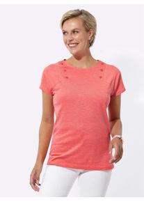 Classic Basics Damen Kurzarmshirt "Shirt", orange, Gr. 36, unifarben, 100% Baumwolle, Shirts
