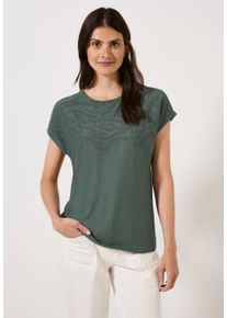 Cecil Damen T-Shirtschwarz balmy khaki, casual, Gr. XL, unifarben, Stoff, 55% Polyester, 45% Viskose , Shirts, Basic