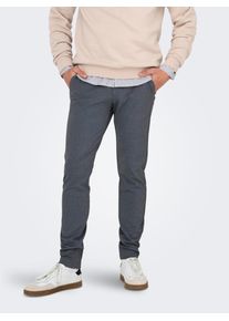 Only & Sons ONLY & SONS Herren Stoffhose "ONSMARK SLIM DITSY 020934 PANT NOOS", blau, modisch, Gr. 30, unifarben, Web, Obermaterial: 64% Viskose, 31% Polyester,