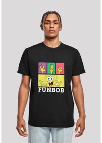 F4NT4STIC Herren T-Shirt "Spongebob Schwammkopf FUNBOB", schwarz, casual, Gr. XL, Obermaterial: 100% Baumwolle, Shirts, Herren,Premium