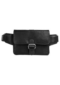 Bodenschatz Damen Gürteltasche, schwarz, Leder, unifarben, leicht glänzend, Taschen, echt Leder