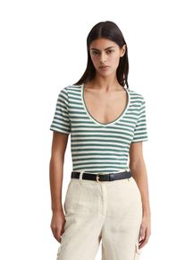 Marc O'Polo MARC O'POLO Damen T-Shirt "aus Organic Cotton Slub Jersey"multi, summer pine, Basic, Gr. XXS, gestreift, Obermaterial: 100% Baumwolle, Shirts