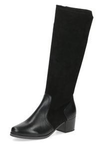 Caprice Damen Stiefel, Gr. 40,5, schwarz, Leder, Textil, elegant, Schuhe, mit Stretch-XS-Schaft