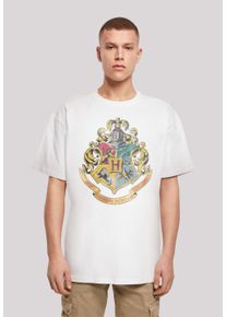 F4NT4STIC Herren T-Shirt "Harry Potter Distressed Hogwarts Crest", weiß, casual, Gr. 4XL, Obermaterial: 100% Baumwolle, Shirts, Print