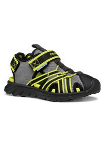Geox Kinder Sandale "J SANDAL AIRADYUM BO", Gr. 24, grau, Textil, Synthetik, sportlich, Schuhe, Wasserschuh, Badeschuh, Trekkingsandale mit