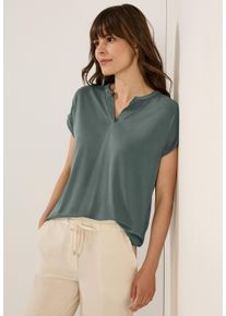 Cecil Damen T-Shirtschwarz balmy khaki, casual, Gr. XL, unifarben, Jersey, Obermaterial: 78% Modal, 22% Polyester, Shirts
