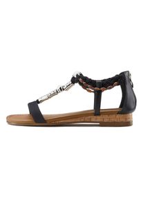 Lascana Damen Sandale "Sommerschuh", Gr. 37, schwarz, Obermaterial: 50% Synthetik, 50% Textilmaterial. Futter: 100% Lederimitat. Decksohle: 100%