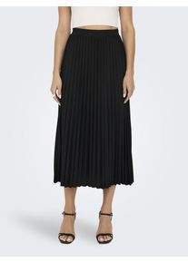 Only Damen Plisseerock "ONLNEWMELISA PLISSE SKIRT CC JRS", schwarz, modisch, Gr. M, unifarben, Jersey, Obermaterial: 95% Polyester, 5% Elasthan, Röcke