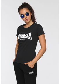 Lonsdale Damen T-Shirt "CARTMEL", schwarz, sportlich, Gr. L, unifarben, Single Jersey, Obermaterial: 100% Baumwolle, Shirts