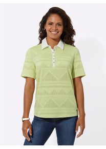 Casual Looks Damen Poloshirt "Poloshirt", grün, Gr. 38, unifarben, 95% Polyester, 5% Elasthan, Webware:35% Baumwolle, 65% Polyester, Shirts