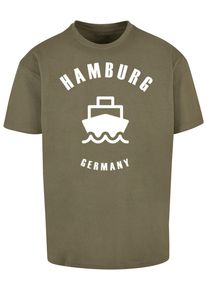 Merchcode Herren T-Shirt "Merchcode Herren Hamburg X Heavy Oversize Tee-BY102", grün, casual, Gr. XXL, bedruckt, 100% Baumwolle, Shirts