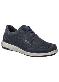Josef Seibel Herren Sneaker "Enrico 25", Gr. 39, blau, Leder, casual, Schuhe, Schnürschuh, Komfortschuh, Freizeitschuh mit Wechselfußbett