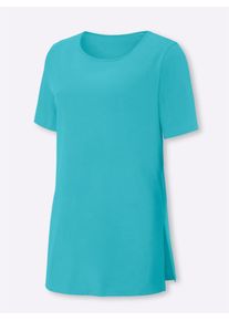 Classic Basics Damen Longshirt "Longshirt", blau, Gr. 48, unifarben, 100% Baumwolle, Shirts