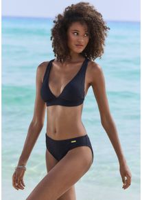 Buffalo Damen Bikini-Hose "Bubble", schwarz, Gr. 34, Strukturmuster, Obermaterial: 96% Polyamid, 4% Elasthan. Futter: 92% Polyester, 8% Elasthan,