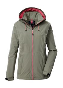Killtec Damen Outdoorjacke "Damen Regenjacke OOKS 1", grün, sportlich, Gr. 46, Oberstoff: 100% Polyester, Futter: 100% Polyester (recycelt), Jacken,