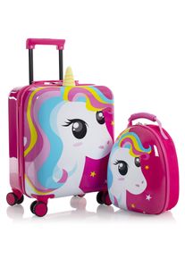 Heys Kofferset "Super Tots, 46 cm, Einhorn", bunt, Polycarbonat, mehrfarbig, Koffer-Sets, Heys x Joachim Llambi Kindertrolley Kinder Reisegepäck
