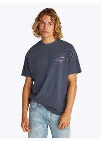 Tommy Jeans Herren T-Shirt "TJM RLX FADED GRAPHIC TEE EXT", blau, casual, Gr. S, Single Jersey, Obermaterial: 100% Baumwolle, Shirts, mit großem