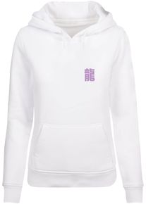 MisterTee Herren Kapuzensweatshirt "MisterTee Damen Ladies Glory Dragon V2 Hoody", weiß, Gr. S, bedruckt, 65% Baumwolle, 35% Polyester, Sweatshirts