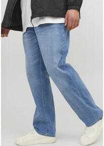 Jack & Jones PlusSize Herren Tapered-fit-Jeans "MIKE ORIGINAL", blau, modisch, Gr. 44, JACK & JONES PLUSSIZE, Abriebeffekte, Denim/Jeans, Obermaterial: 85% Baumwolle, 13%