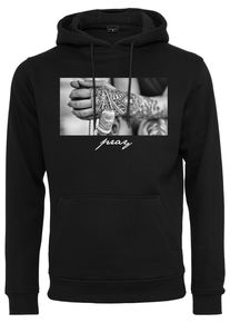MisterTee Herren Hoodie "MisterTee Herren Pray 2.0 Hoody", schwarz, Gr. XXL, unifarben, 65% Baumwolle, 35% Polyester, Sweatshirts