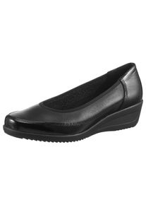 Ara Damen Keilpumps "ZÜRICH", Gr. 7,5, schwarz, Nappaleder, Lackleder, unifarben, klassisch, Schuhe, Business Schuh, Pumps, Festtagsschuh mit