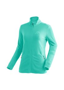 Maier Sports Damen Fleecejacke "Denise Jacket W", blau, Gr. 40, 100% Polyester, Jacken, Damen Midlayer, atmungsaktiv schnelltrocknend, Full-Zip,