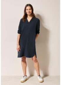 Cecil Damen Sommerkleid, blau, casual, Gr. XS, unifarben, Web, 100% Baumwolle, Kleider, aus 100% Baumwolle