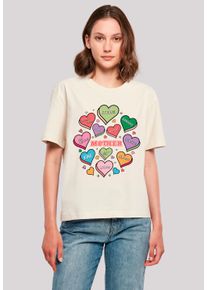 F4NT4STIC Damen T-Shirt "Muttertag Mama Herzen", weiß, casual, Gr. XXL, Obermaterial: 100% Baumwolle, Shirts, Premium Qualität