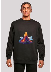 F4NT4STIC Herren Sweatshirt "Vulkanausbruch", schwarz, casual, Gr. XXL, Obermaterial: 50% Baumwolle, 50% Polyester, Sweatshirts, Premium Qualität
