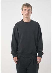 Cleptomanicx Herren Strickpullover "Boxy Crewneck Ligull Boxy Crop", schwarz, casual, Gr. XL, bestickt, 100% Baumwolle, Pullover, mit lockerem Schnitt